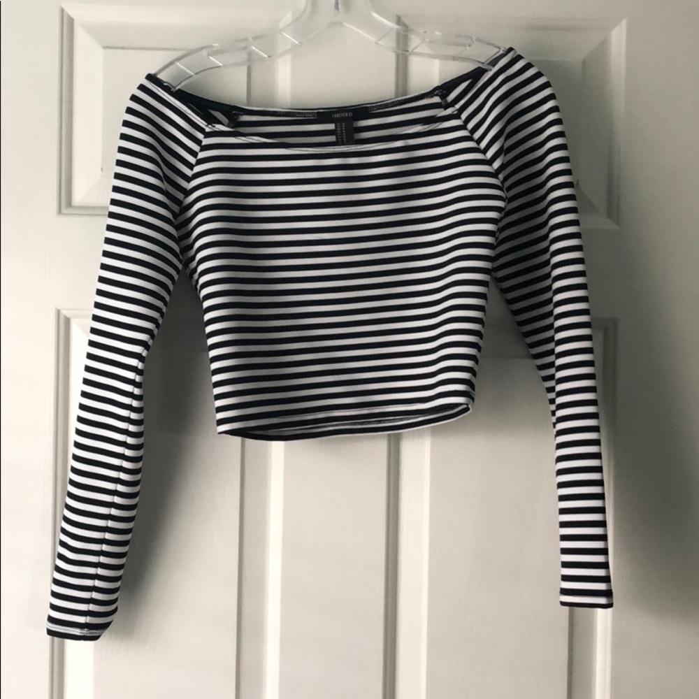 Off the shoulder crop top